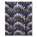 Art Deco Purple and Silver Fan Rug