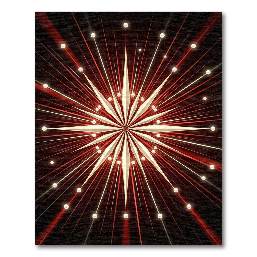 Crimson Gold Starburst Radiant Rug