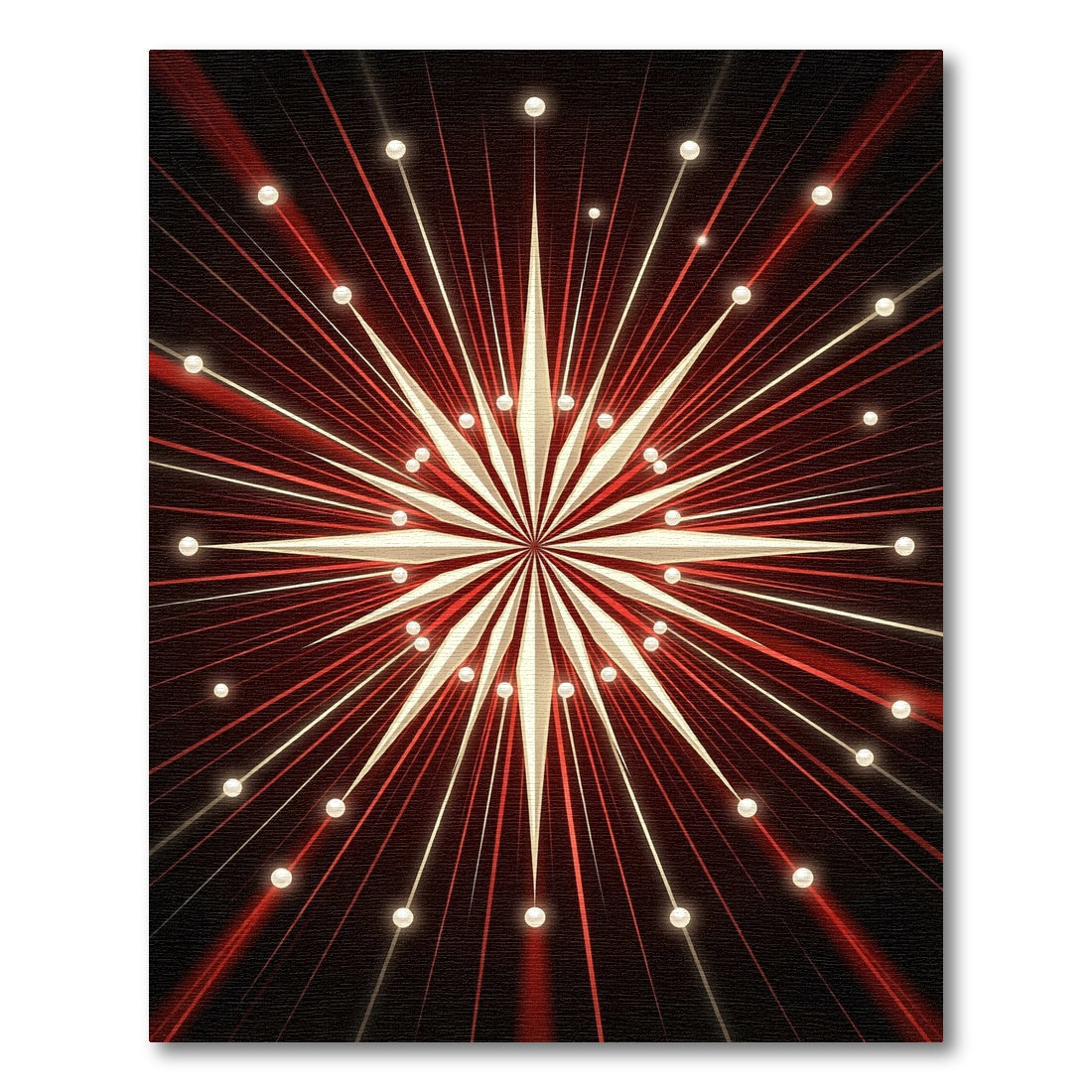 Crimson Gold Starburst Radiant Rug