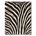 Dark Ivory Wide Stripe Texture Rug