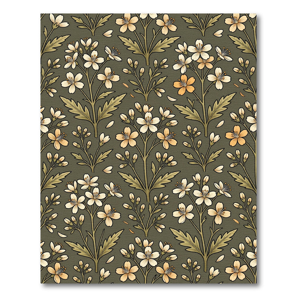 Botanical Cream Flower Arrangement Rug