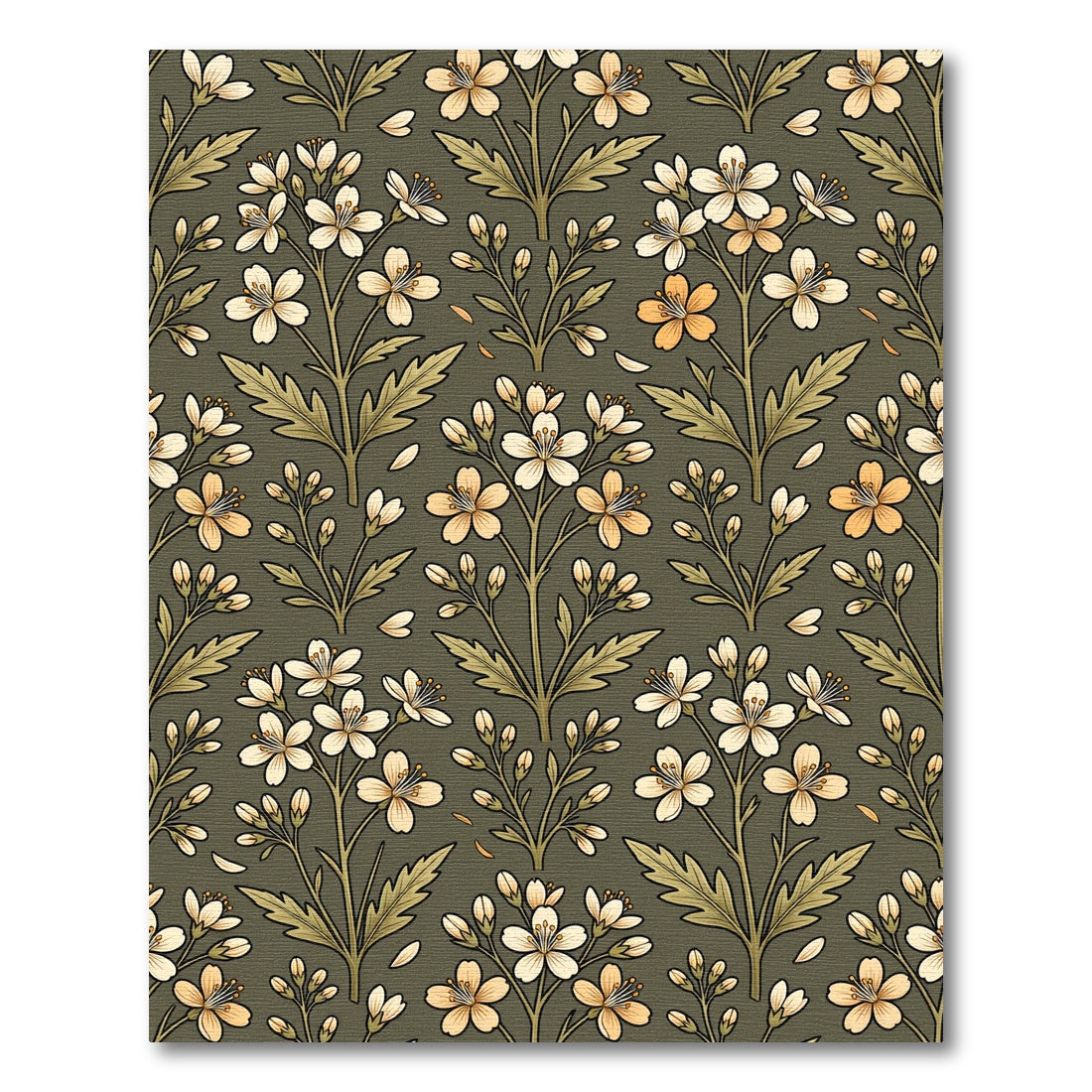 Botanical Cream Flower Arrangement Rug