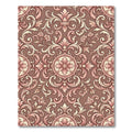 Rich Rose Pink Baroque Scroll Rug