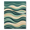 Deep Teal Sandy Wave Composition Rug