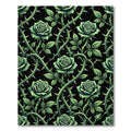 Gothic Emerald Rose Vine Weave Rug