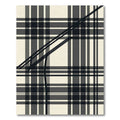 Modern Minimalist Black and White Plaid Rug