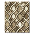 Modern Earthy Brown Intersecting Wave Texture Rug