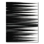 Minimalist Black and White Streaked Motion Rug