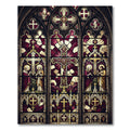 Gothic Stained Glass Ornate Cross Rug