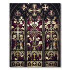 Gothic Stained Glass Ornate Cross Rug