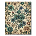 Sage and Cream Botanical Floral Garden Rug
