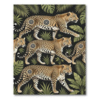 Lush Tropical Leopard Jungle Foliage Rug