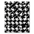 Bold Black and White Houndstooth Grid Rug