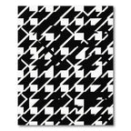 Bold Black and White Houndstooth Grid Rug
