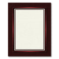 Dark Red Ivory Layered Border Rug