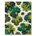 Emerald Forest Brushstroke Foliage Rug