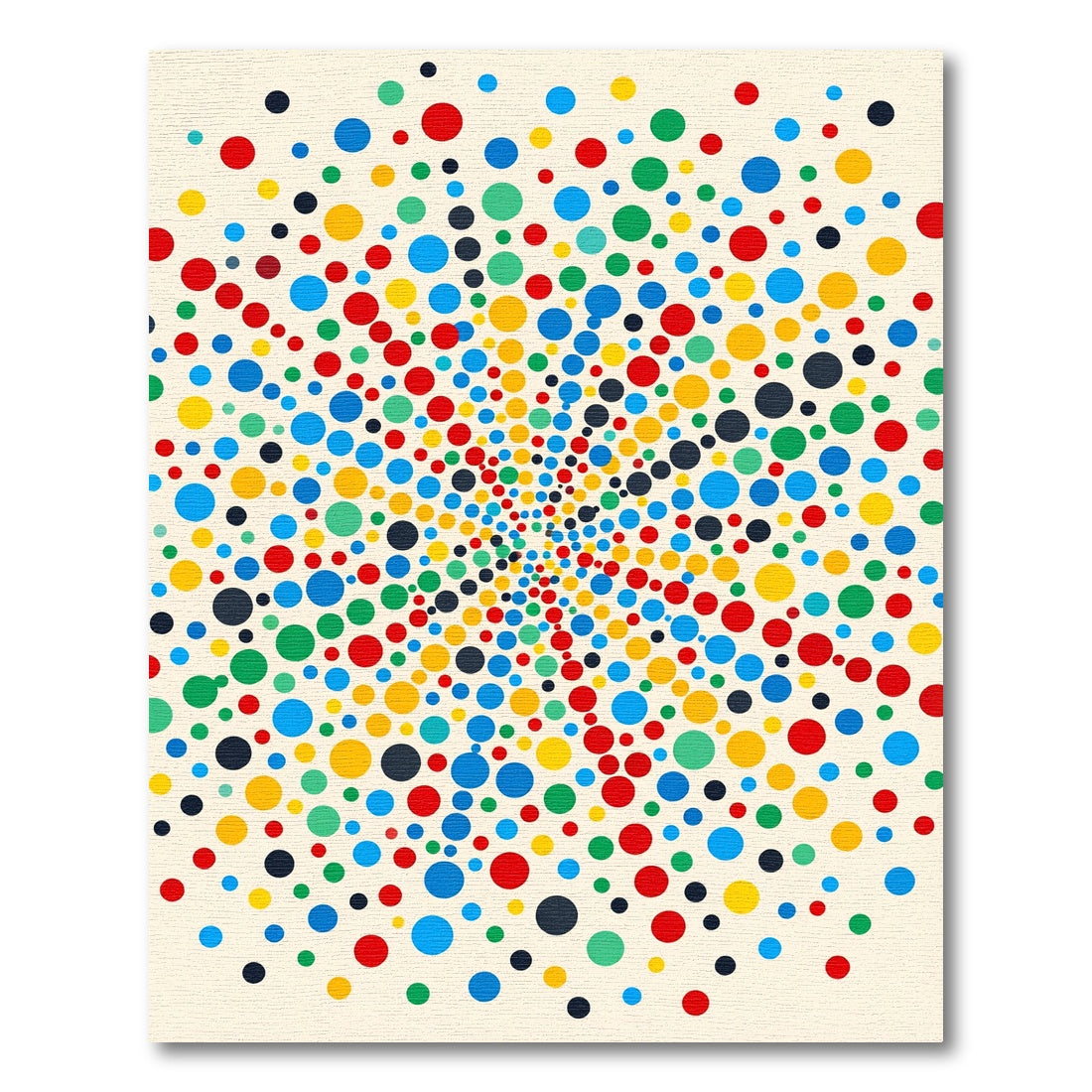 Vibrant Multicolored Dotted Pop Art Rug