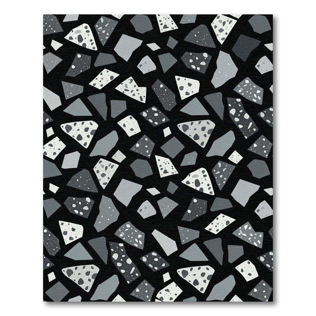 Monochromatic Aggregate Mosaic Fragments Rug