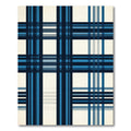 Vivid Blue Plaid Lines Rug