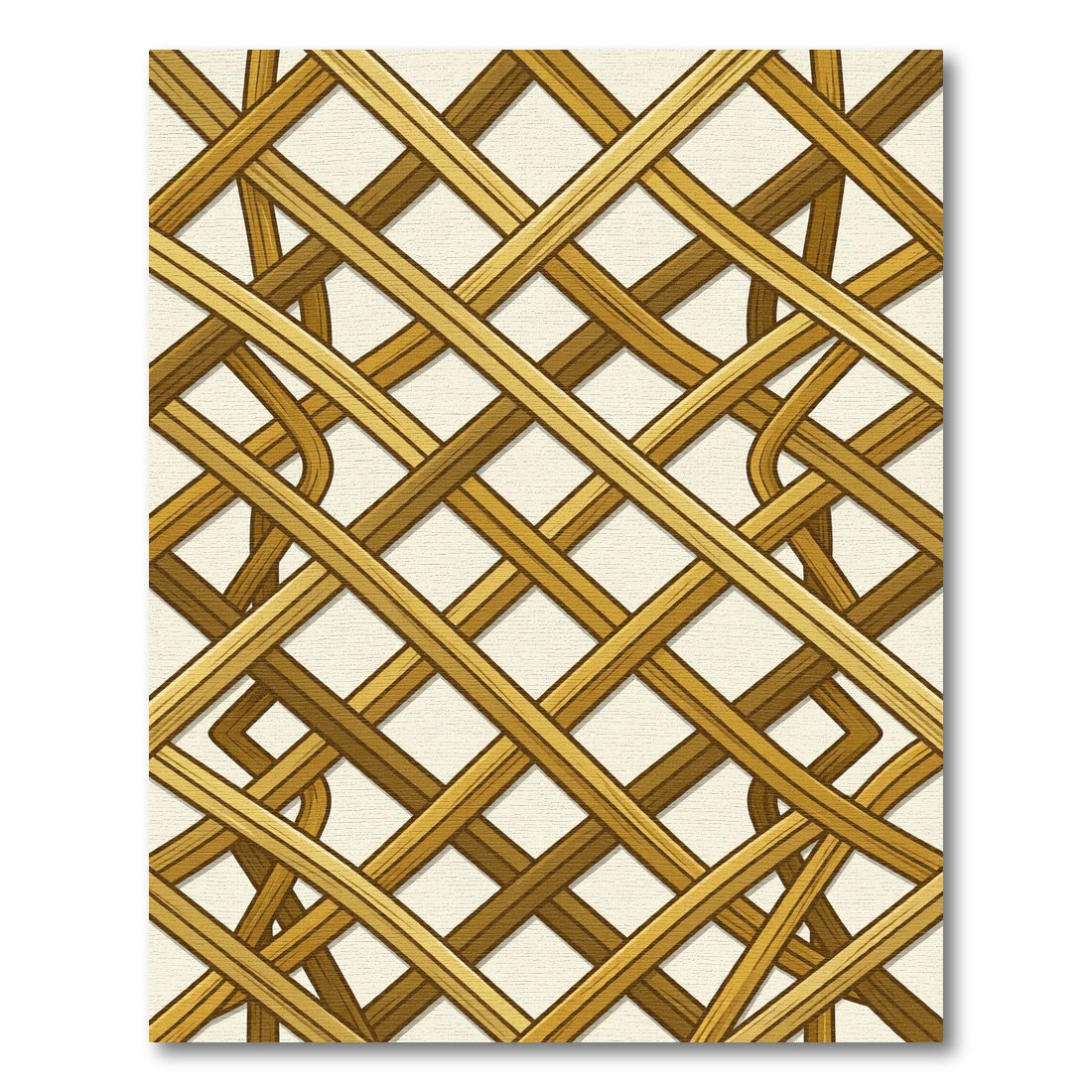 Golden Interlaced Lattice Geometric Rug