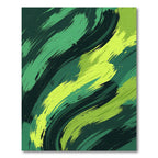 Verdant Abstract Brushstroke Flow Rug