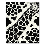 Modern Black and White Giraffe Spot Rug