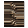 Brown Wavy Stripe Landscape Rug
