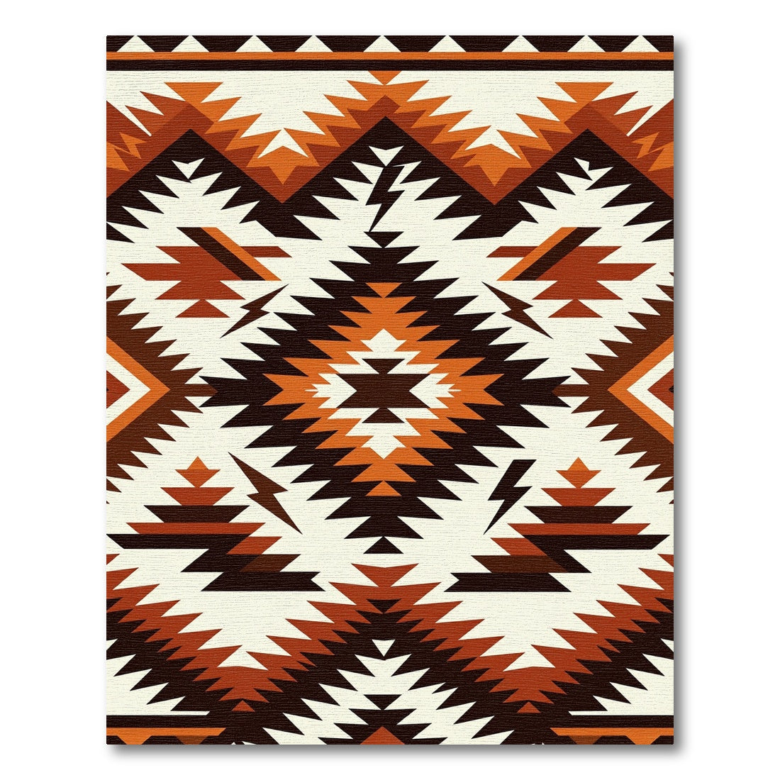Geometric Southwest Earth Tone Diamond Rug