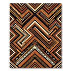Earthy Geometric Chevron Aztec Art Rug