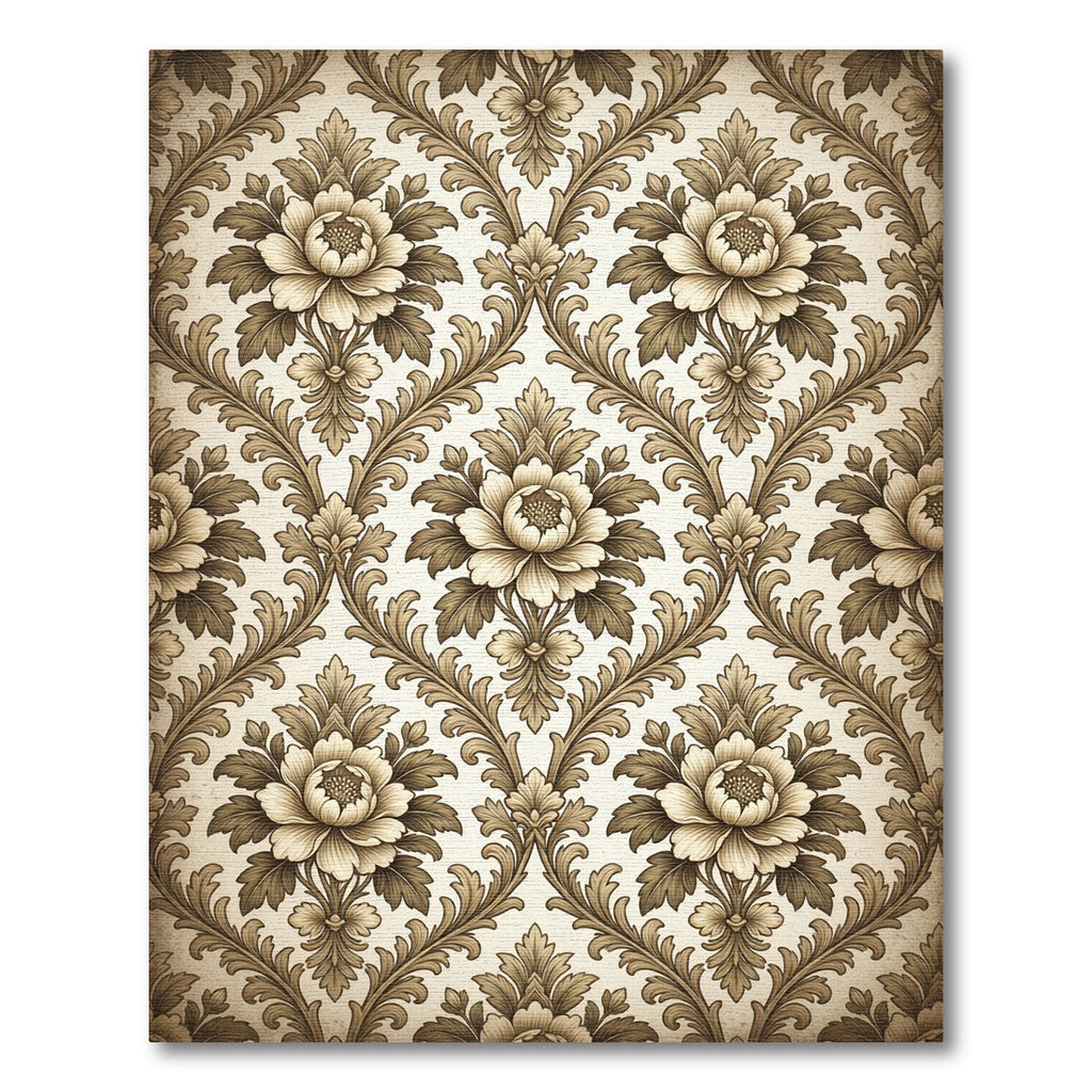 Vintage Cream Floral Vine Rug