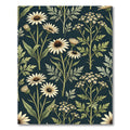 Elegant Cream Daisy Navy Botanical Rug