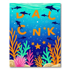 Oceanic Coral Dolphins And Stars Rug