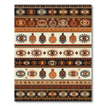 Tribal Eye Earthy Ochre Geometric Striped Rug