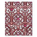 Crimson Heart Arch Scrollwork Rug