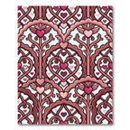 Crimson Heart Arch Scrollwork Rug