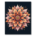 Vibrant Coral Lotus Mandala Radiance Rug