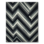 Monochromatic Chevron Geometric Layered Rug