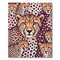 Vibrant Cheetah Portrait Spotted Tapestry Rug