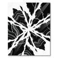 Striking Black White Jagged Lines Rug