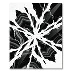 Striking Black White Jagged Lines Rug