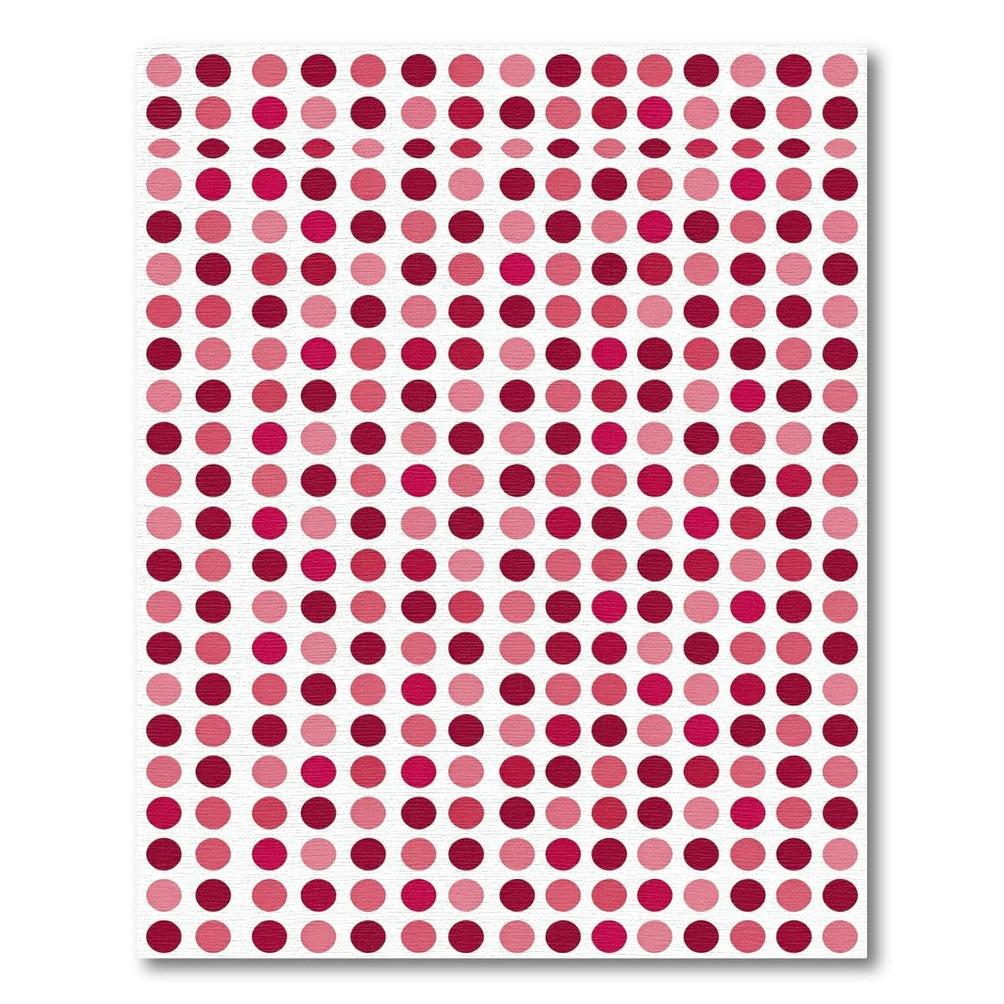 Crimson Pink Polka Dot Grid Rug