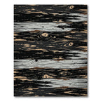 Distressed Black Wood Grain Stripes Rug