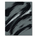Bold Charcoal Brushstroke Abstract Rug
