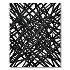 Monochromatic Abstract Intertwined Lines Rug