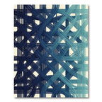 Deep Blue Intertwined Cord Rug