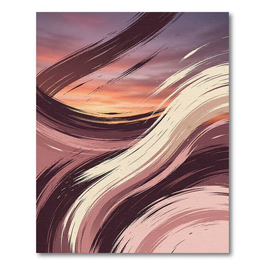 Ethereal Sunset Swirl Abstract Flow Rug