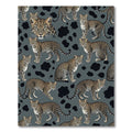 Sophisticated Gray Leopard Spots Jaguar Rug