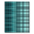 Deep Teal Plaid Gradient Grid Rug
