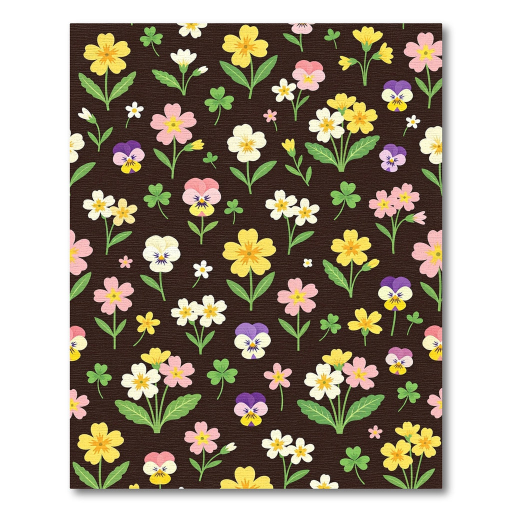 Whimsical Floral Garden Pansy Medley Rug