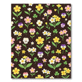 Whimsical Floral Garden Pansy Medley Rug